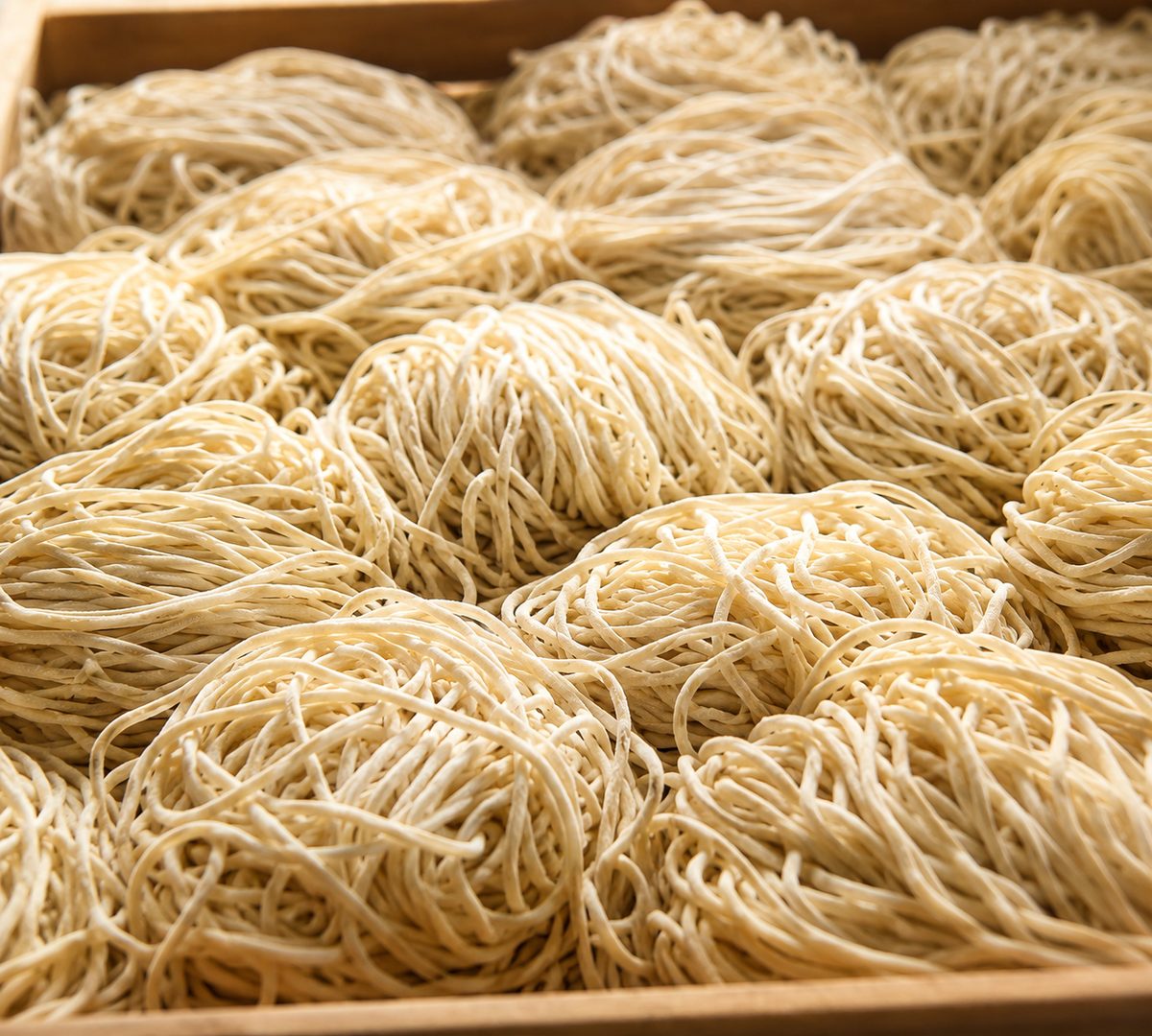 店内で打つ自家製麺